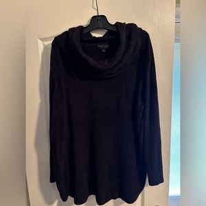 Barefoot Dreams Cozy Chic Ultra Lite cowl neck tunic black size xl